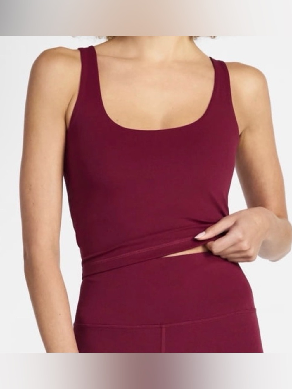 Avia Burgundy Scoop Neck Bandeau Tank
